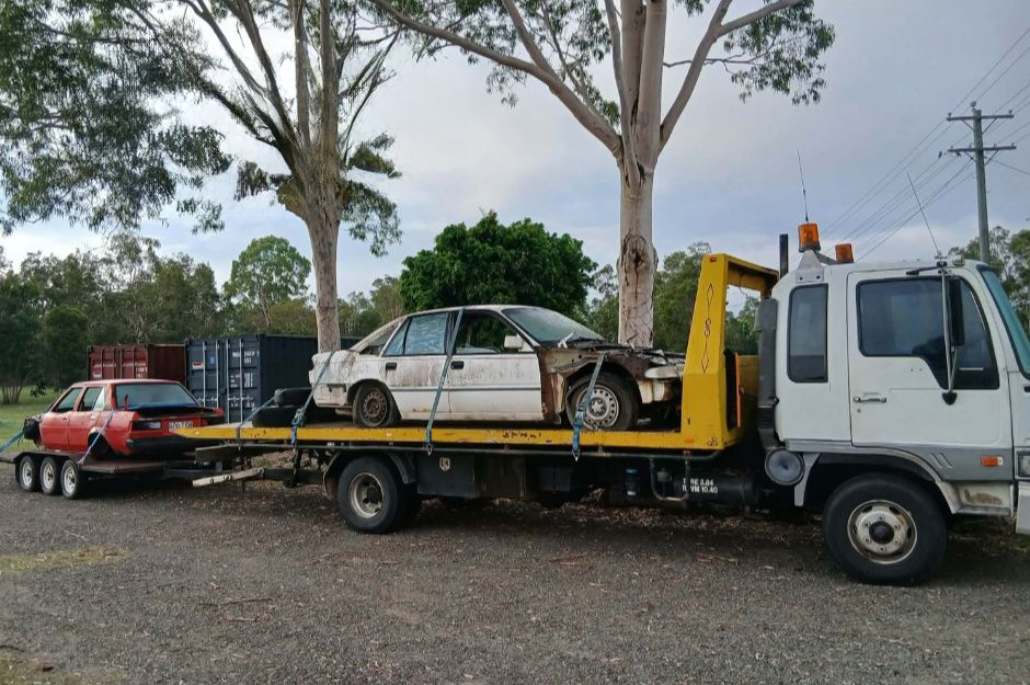 Tow truck collecting a vehicle